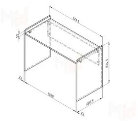 Стол письменный ДЕЛЬТА Сильвер 15.03