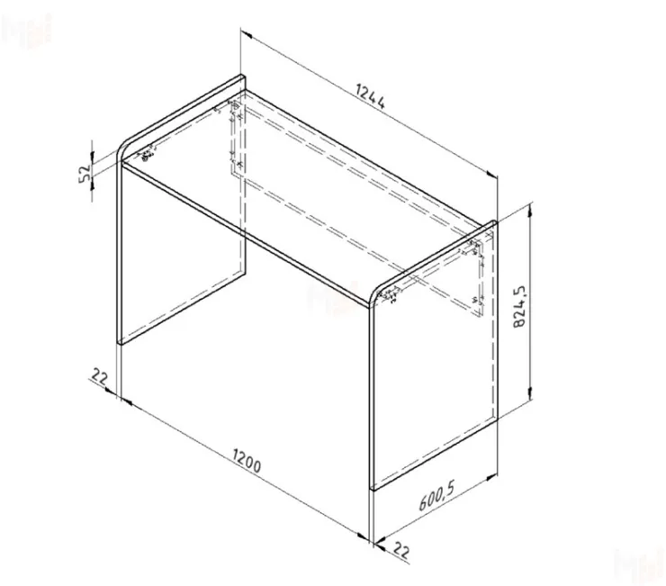 Стол письменный ДЕЛЬТА Сильвер 15.03