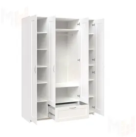 Шкаф Сириус 4 двери 1 ящик (белый)