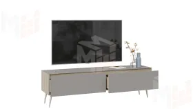 Тумба ТВ Глосс  с опорами - СМ-319.03.011 Баттл Рок, Стекло Светлый Stone(St)