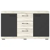 Комод Соната КС-1500 крафт белый/антрацит