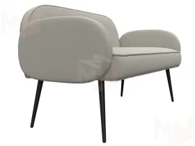 Диван прямой Лига-086 ( Амур 02 бежевый )