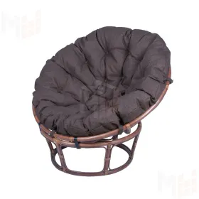 Кресло Папасан 23/01 с коричневой подушкой