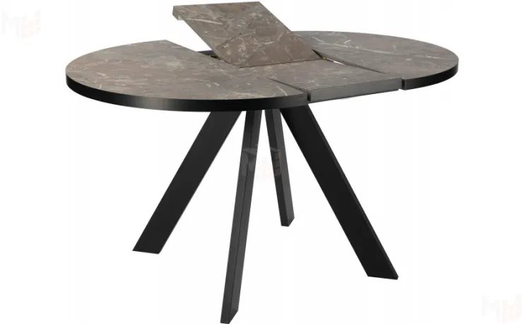 Стол раскладной Монти Лофт D100 Рускеала/Черный