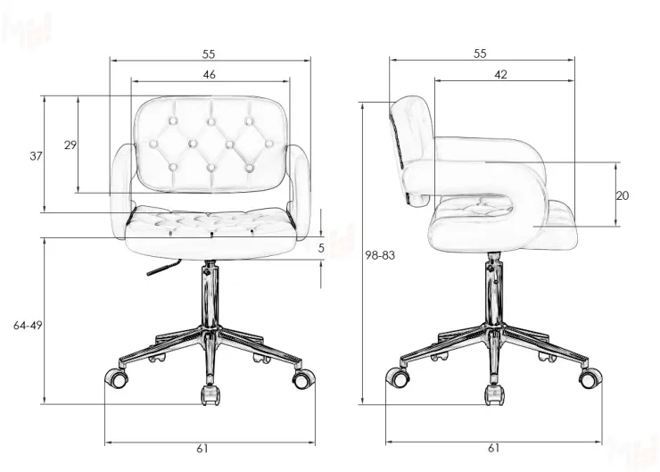 Офисное кресло для персонала DOBRIN LARRY (белый)