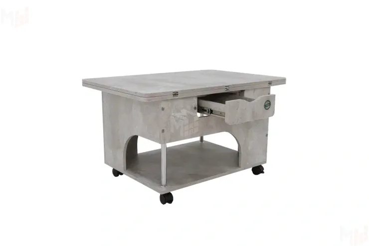 Стол-трансформер Стэп Цемент Светлый