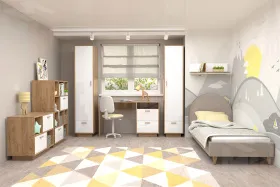 Модульная детская Дуб Крафт/Глянец Белый Вариант 9