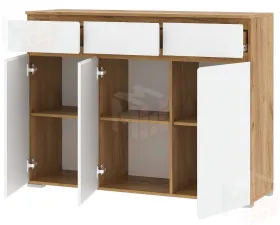 Комод  ГРЕТТА  3С3Я  Дуб Крафт золотой - Белый