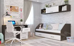 Полка навесная Ненси 2032 (венге/белый)