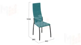 Стул Кредо Черный муар, Микровелюр Боска 12 Изумруд