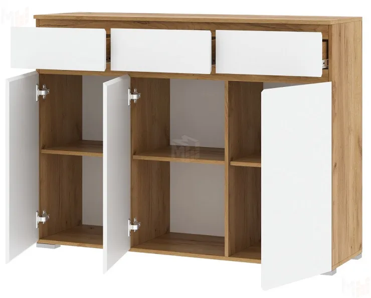 Комод  ГРЕТТА  3С3Я  Дуб Крафт золотой - Белый