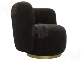 Кресло Лига-072 ( велюр BRUT 17 коричневый )