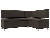 Диван кухонный угловой Стайл правый угол ( Амур 05 коричневый )