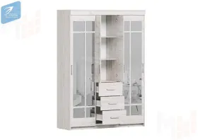 Шкаф-купе Комфорт-6М Крафт белый