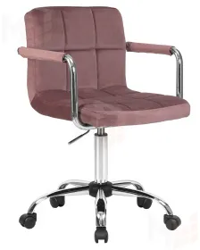 Офисное кресло для персонала DOBRIN TERRY (пудрово-розовый велюр (MJ9-32))