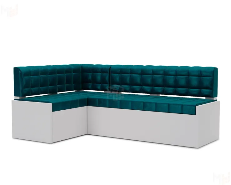 Ганновер Левый угол (Бархат сине-зеленый STAR VELVET 43 BLACK GREEN) 208х82х133 см