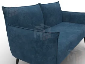 Диван прямой Лига-083 ( велюр BRUT 11 синий )