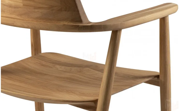 Кресло деревянное из массива дуба Сэн Дуб натуральный