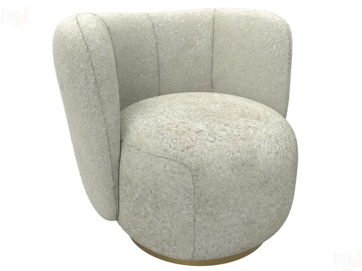 Кресло Лига-072 ( букле CAMBY 07 молочный )