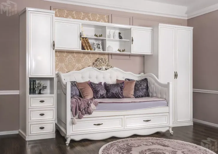 Спальня детская Натали белый глянец 2