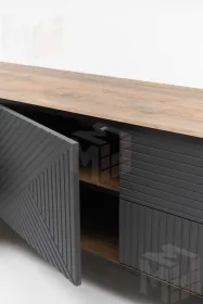 Тумба под ТВ Копенгаген с дверцей (дуб самдал/серый графит)