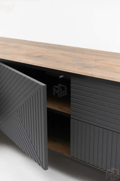 Тумба под ТВ Копенгаген с дверцей (дуб самдал/серый графит)