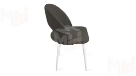 Стул Гэтсби К1К Белый матовый, Велюр Confetti Stone