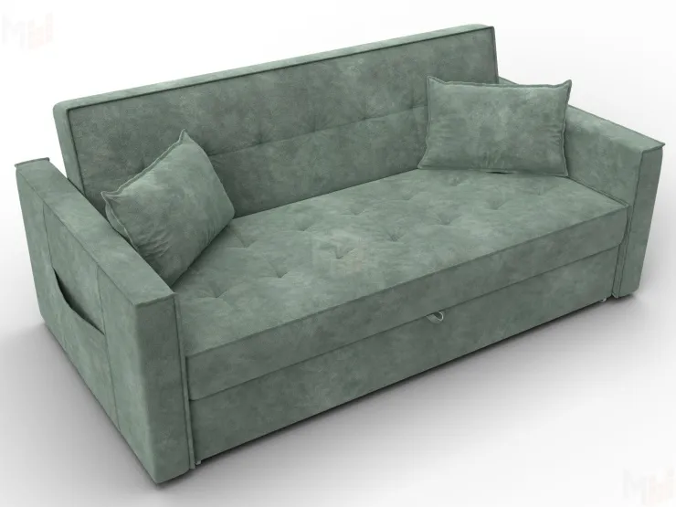 Диван прямой Лига-104 (160) ( BRUT 08 зеленый )