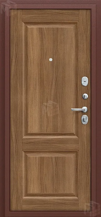 Входная металлическая дверь Тайга-7 Антик Медный/Каштан