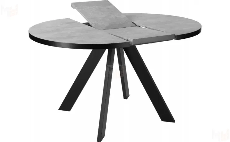 Стол раскладной Монти Лофт D100 Бетон/Черный