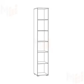 Шкаф-пенал Остин 13.227 серый графит