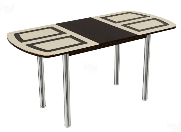 Стол Квадро раздвижной (ваниль, ноги прямые)