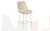 Полубарный стул Эйден Confetti cream/белый