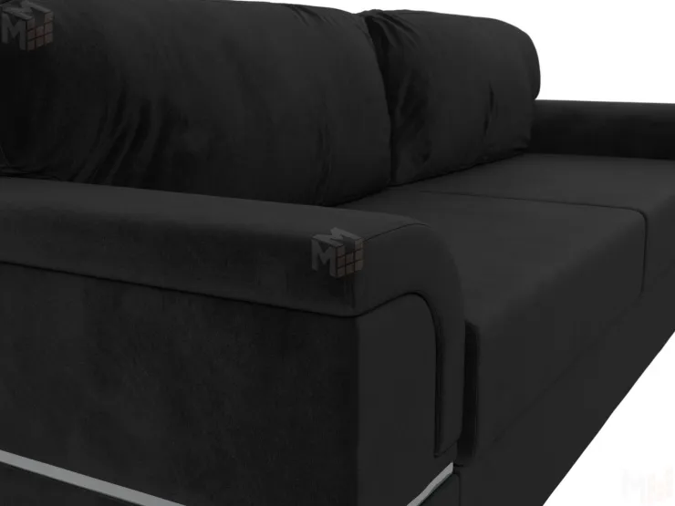 Прямой диван Порту (Черный)