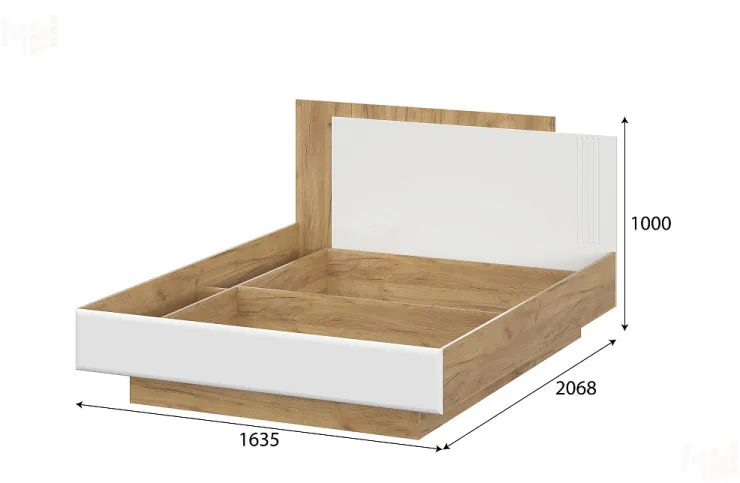 Кровать Милан двойная универсальная (1,6 x 2,0) Серия 2 