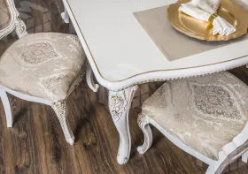 Столовая Натали белый глянец (прямоугольный стол)