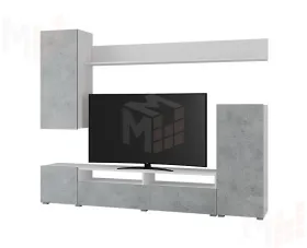 Гостиная Лира ЛДСП белый/бетон