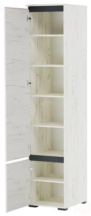 Пенал ГРЕТТА 2СП  Дуб Крафт белый-Антрацит