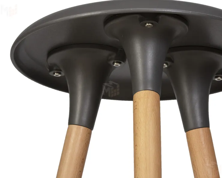 Табурет барный DOBRIN ROYCE (ножки светлый бук, цвет темно-серый (GR-04))