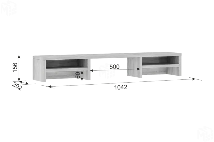 Надстройка для стола 30 (Полка) дуб мария