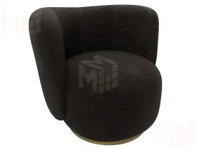 Кресло Лига-072 ( велюр BRUT 17 коричневый )