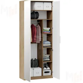 Шкаф комбинированный Хилтон Исп.2.1 с зеркалом   404.003.000 Белый матовый