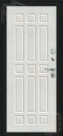 Входная металлическая дверь Мило Букле черное/Bianco Veralinga