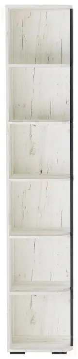 Угловое окончание ГРЕТТА Дуб Крафт белый-Антрацит