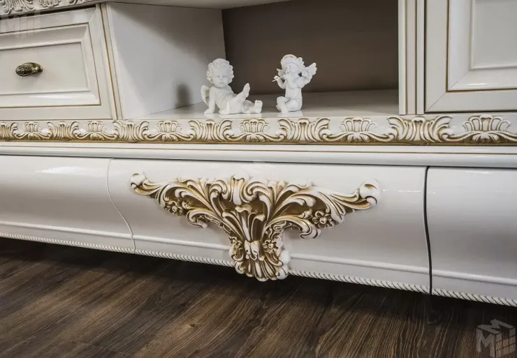 ТВ Тумба Алсу белый глянец