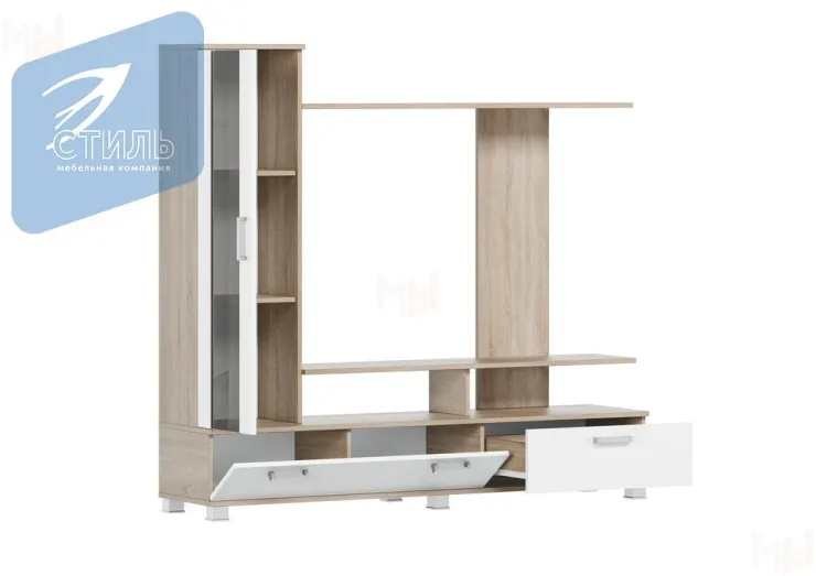 Гостиная Соло-6 (сонома/белый)