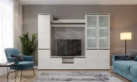 Тумба TV  ГРЕТТА Дуб Крафт белый - Антрацит