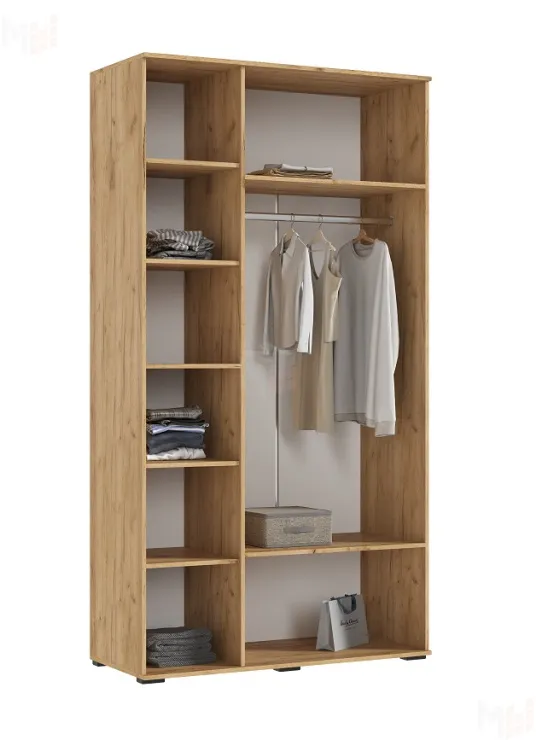 Шкаф Норд 3-х створчатый (дуб крафт/изумрудный)