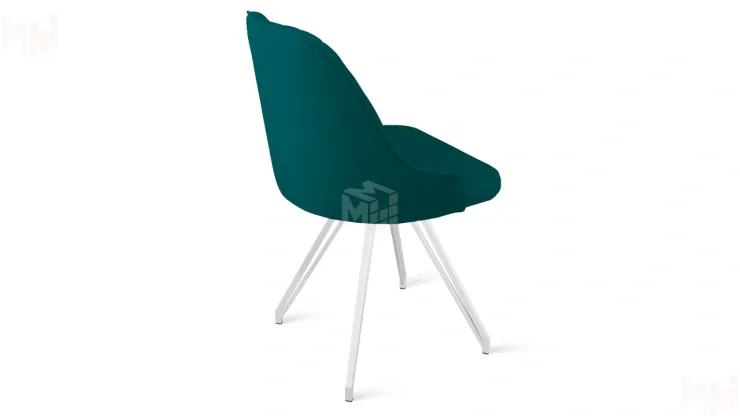 Стул Гранд К4 Белый матовый, Велюр Confetti Izumrud