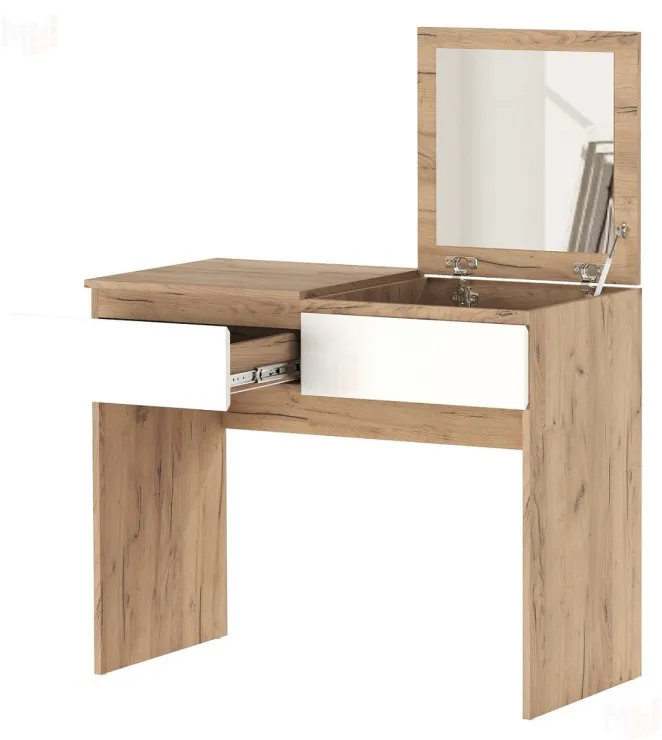 Стол косметический ГРЕТТА Дуб Крафт золотой-Белый
